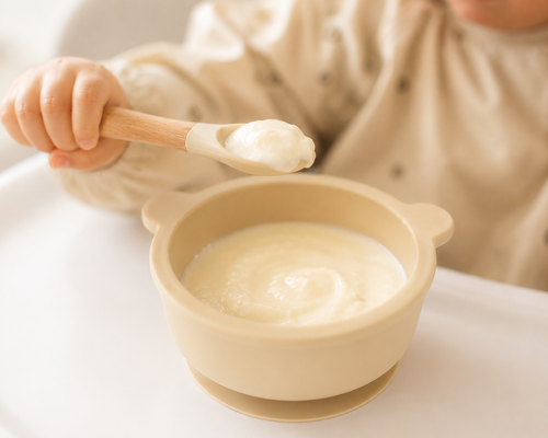 Silicone Suction Bowl with Wooden Spoon