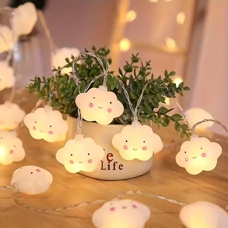 Smiling Star & Cloud String Lights